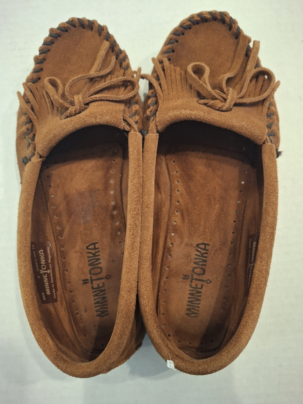 Minnetonka Suede Moccasins - Chestnut